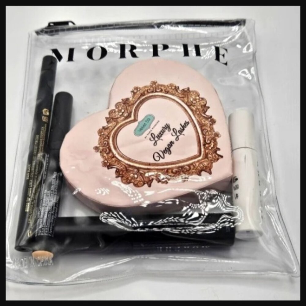 Morphe Lash and Brow Bundle Primer Liner Setting Gel Highlighter Case Lashes NEW